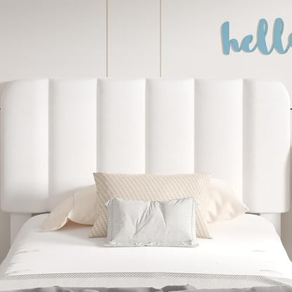 Twin Size Upholstered Bed Frame with Drawer and Headboard