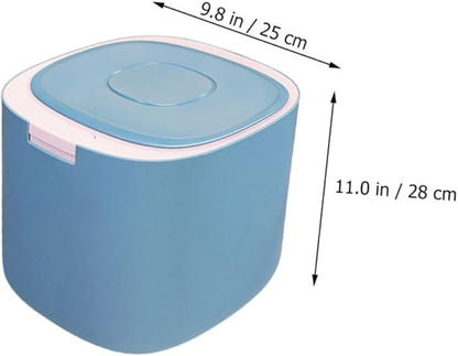 VICASKY Grain Storage Barrel Food Container Sealed Grain Holder Covered Pet Food Storage Containers Pet Food Storage Bucket Portable Dry Container for Pet Food Pet Food Bucket Pets Blue