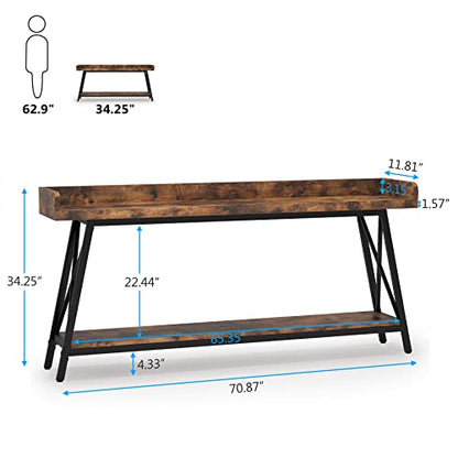 70.9 inch Extra Long Console Table Behind Couch