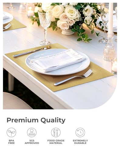 Gold Frame Placemats Set of 6 (6 Count)