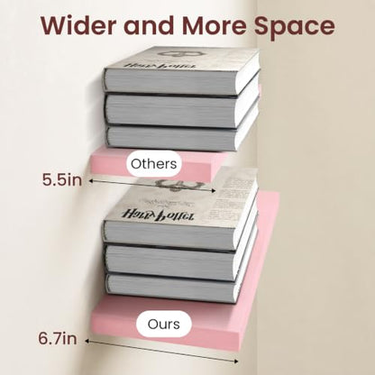 Pink Floating Shelves 22.5in