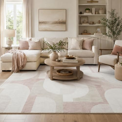 8X10 Area Rugs Modern Abstract Non Slip Washable Large Carpet for Living Room Bedroom (80 Sq Ft)