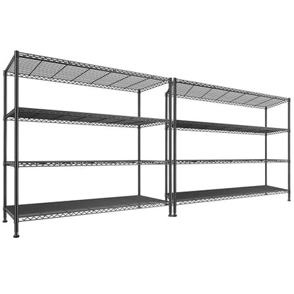 4 Tier Storage Shelves 45.3''W Wire Shelving Unit for Garage (2 Count)