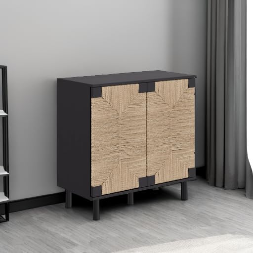 Beacon Accent Natural Sideboard Storage Cabinet in Wire