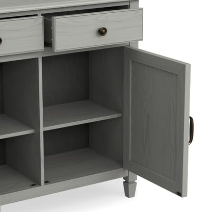Connaught 40" Wide Solid Wood Cabinet in Fog Grey