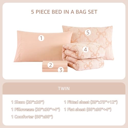 Twin Comforter Set with Sheets for Girls