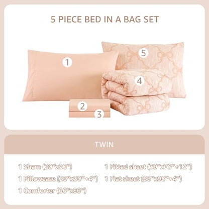Twin Comforter Set with Sheets for Girls