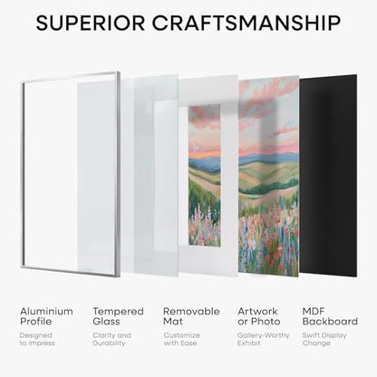 11x17 Silver Picture Frame (3 Count)