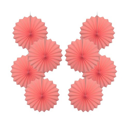 Pink Decorations for Party Pink Hanging Paper Round Fans Bulk 12inch DIY