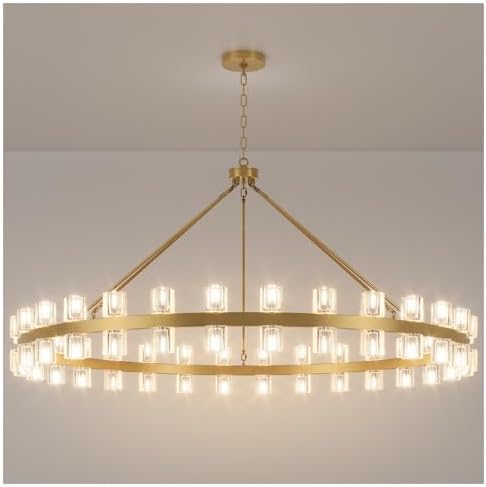60 Inch Gold Wagon Wheel Chandelier