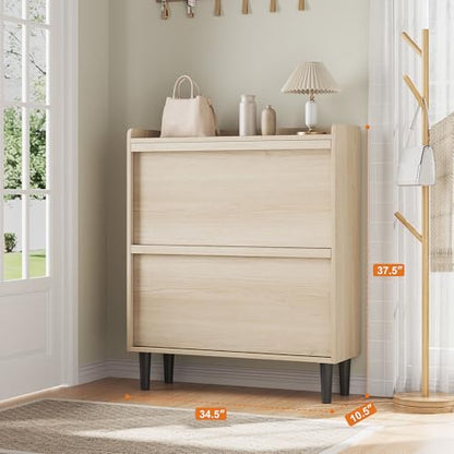 Shoe Cabinet with 2 Flip Drawers