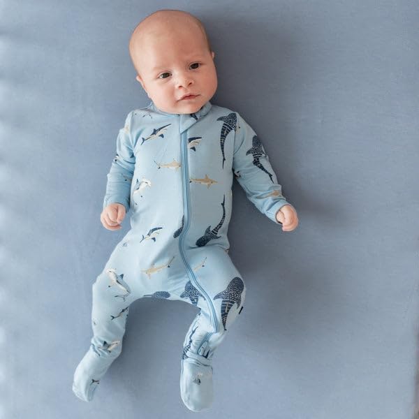 KYTE BABY Unisex Zipper Closure Footies, Rayon Made From Bamboo, 0-24 Months