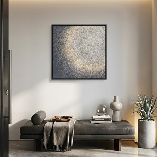 Framed Modern Black and White Abstract Wall Art