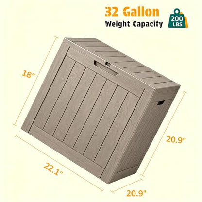 33 Gal Outdoor Storage Box Waterproof Lockable