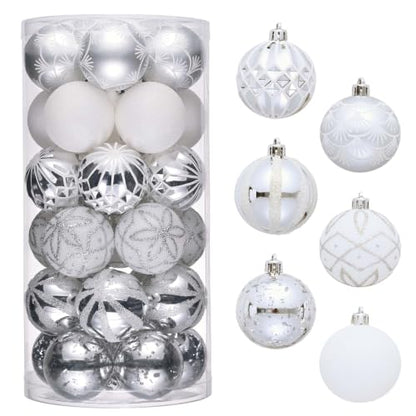 30ct Christmas Tree Decorations Ball Ornaments 2.36 Inches (30 Count)
