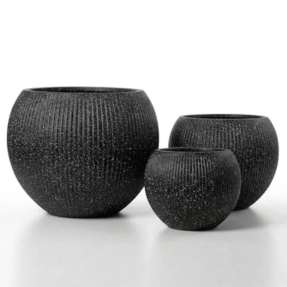 Premium Mt Sherman Fiberstone Sphere Planter for Indoor Outdoor Use