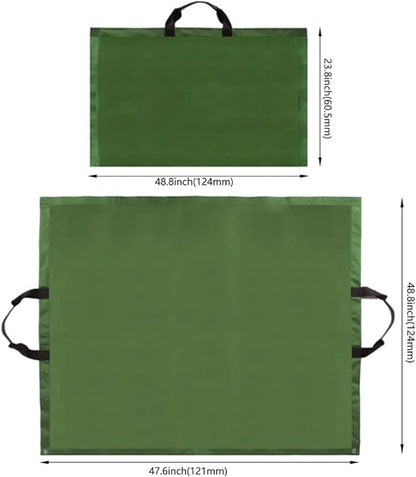 Leaf Bag for Collecting Leaves Reusable Garden Yard Waterproof 2 IN 1 Leaf Tarp Waste Bags Trash Canvas Heavy Duty Storage Lawn Container Collapsible with Handles for Collecting Leaves