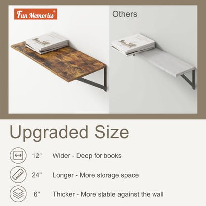 Floating Shelves 24 Inch Long (3 Count)