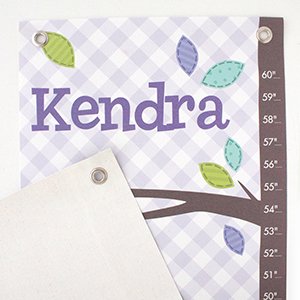 Personalized Growth Chart for Kids, Gingham Owl - I See Me!