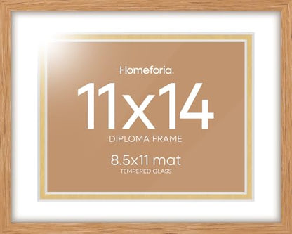 11x14 Natural Oak Diploma Frame (2 Count)