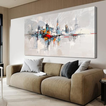 Abstract Wall Art Decor Wall Art Pictures for Living Room Abstract Canvas Art Wall Decor Modern Colorful Wall Art Prints Contemporary City Wall Art Decorations Bedroom Office Home Decor Aesthetic 20" X 40"