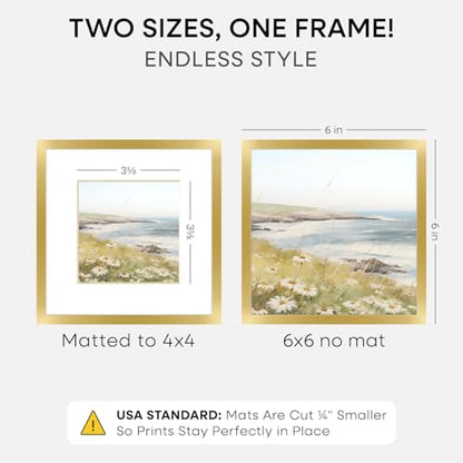 6x6 Gold Picture Frame (3 Count)