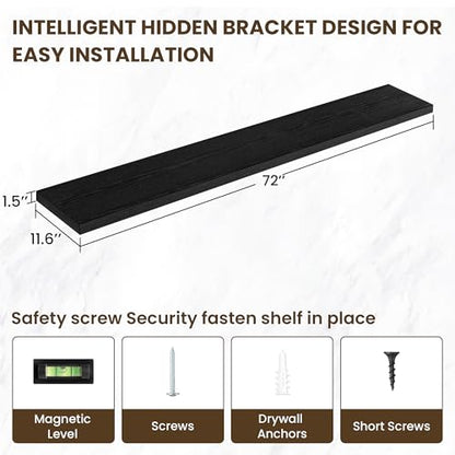 72 inch Floating Shelves for Wall