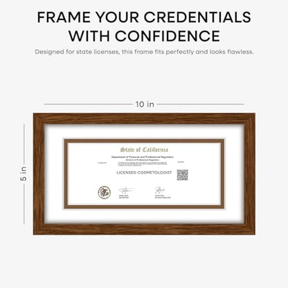 5x10 Brown Oak License Frame (2 Count)