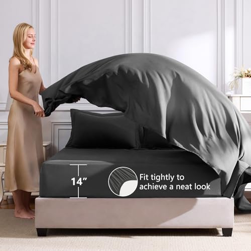 Oversized King Comforter Set Dark Grey