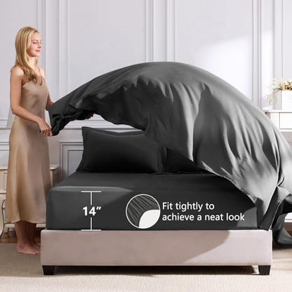 Oversized King Comforter Set Dark Grey
