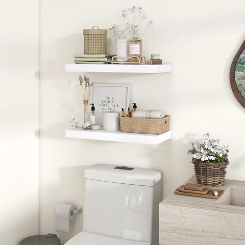 Floating Shelves 23.6" W x 10.3" D White Set of 2 (2 Count)