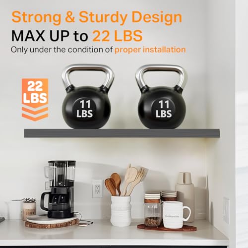Grey Floating Shelves 22.5in