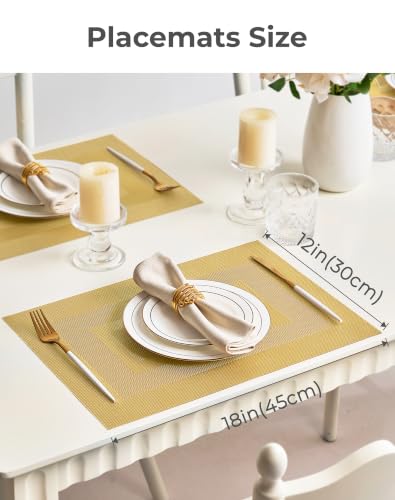 Gold Frame Placemats Set of 6 (6 Count)