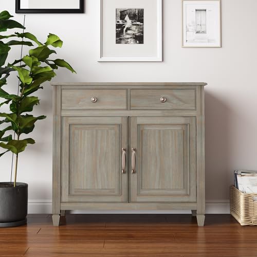 Connaught 40" Wide Solid Wood Cabinet in Distressed Grey