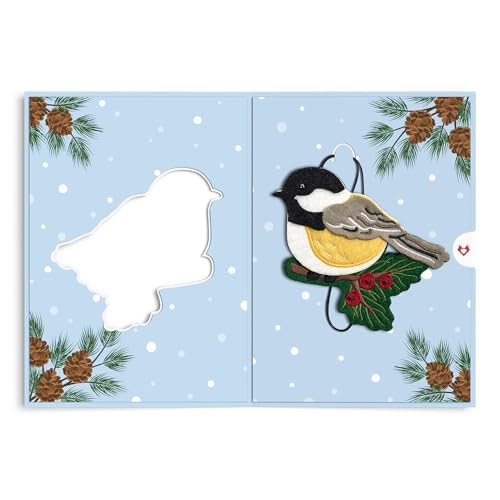 Winter Handmade Chickadee HeartFelt Charm Card