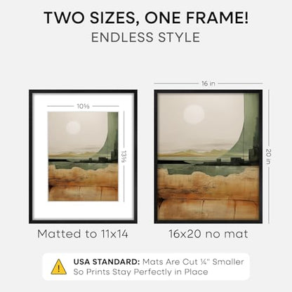 16x20 Black Oak Picture Frame