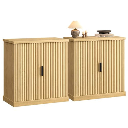 Set of 2 Buffet Cabinet with Adjustable Shelves (2 Count)