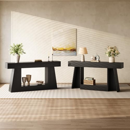 63" Farmhouse Console Table with Storage