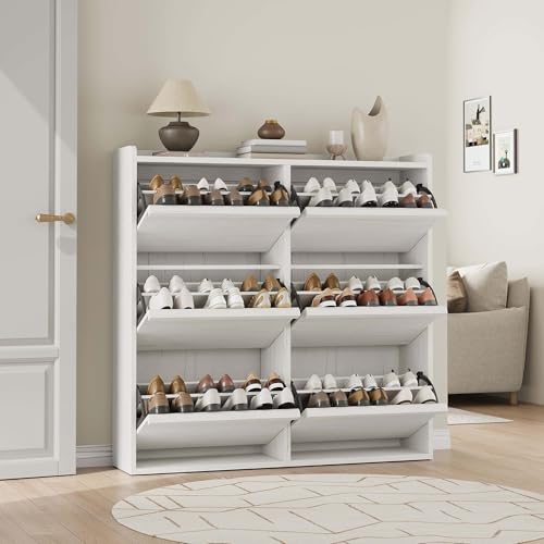 Shoe Cabinet with 6 Flip Drawers