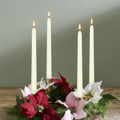 8 Pack Ivory Taper Candles 10 Inch Tall 3 (8 Count)