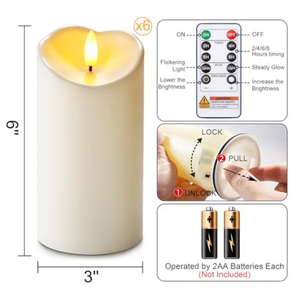 Waterproof Candles Outdoor (6 Count)