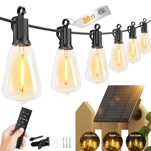 38FT Solar String Lights Outdoor (38 Foot)