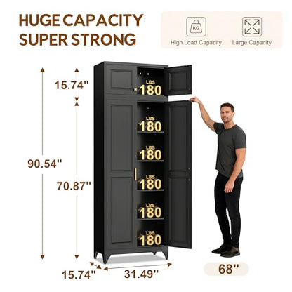 90.8" Kitchen Pantry Cabinet
