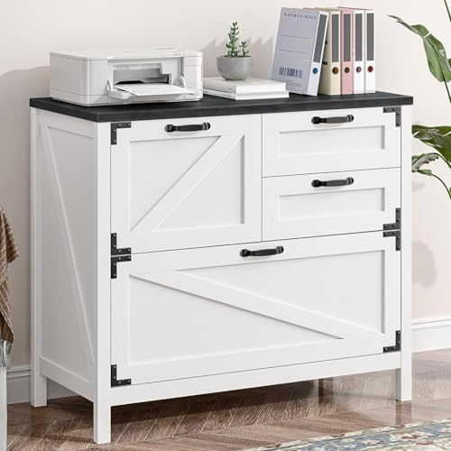 4 Drawer Wood Lateral File Cabinets for Home Office