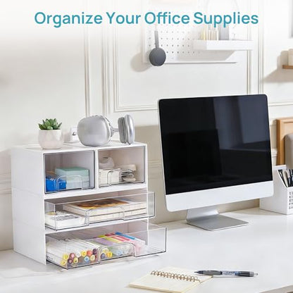 White Stackable Storage Drawers (2 Count)
