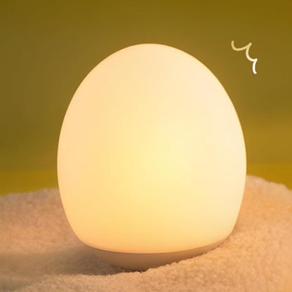 Silicone Baby Night Light,Egg Night Light for Baby Nursery, 7 Colors Changing & 30-Min Timer Portable Nursery Night Lamp forBaby Nursery & Kids Bedroom,DIY Hand - Painted Custom Lamp