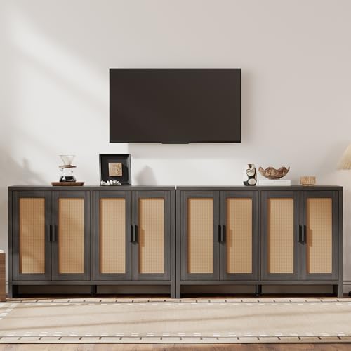 Rattan Buffet Cabinet with Storage