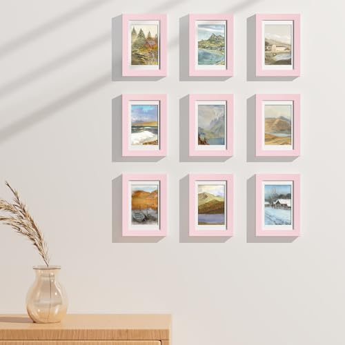 4x6 Picture Frames Set of 9 for Wall or Tabletop Display (9 Count)
