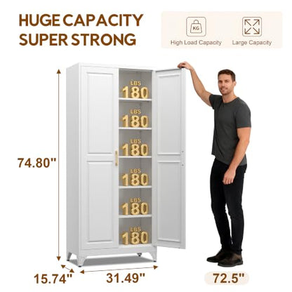 75" Kitchen Pantry Cabinet
