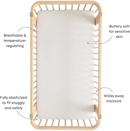 Kyte Baby Soft Crib Sheet - Standard Fitted Crib Sheet Made with Rayon from Bamboo, Ultra-Gentle and Breathable (Fast and Fierce)